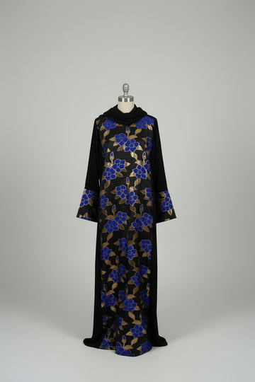 Fransawi - Blue Floral Abaya